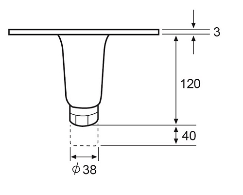 A02  150mm HEX-SHAPED EQUIPMENT LEGS