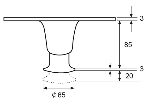 A07  100mm ADJUSTABLE FLANGED EQUIPMENT LEGS
