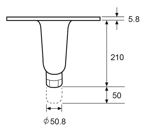 A13  250mm HEX-SHAPED EQUIPMENT LEGS