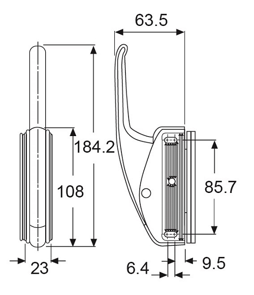 B4-1  L-56-1 EDGEMOUNT MAGNETIC LATCHES
