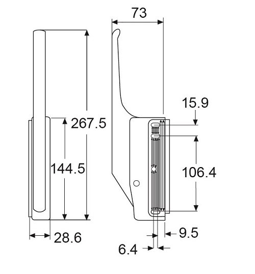 B4-2  L-56-2 EDGEMOUNT MAGNETIC LATCHES