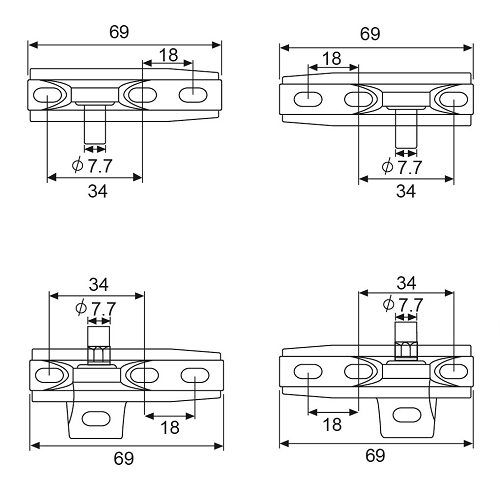 C1-2  SELF CLOSING PIVOT HINGES