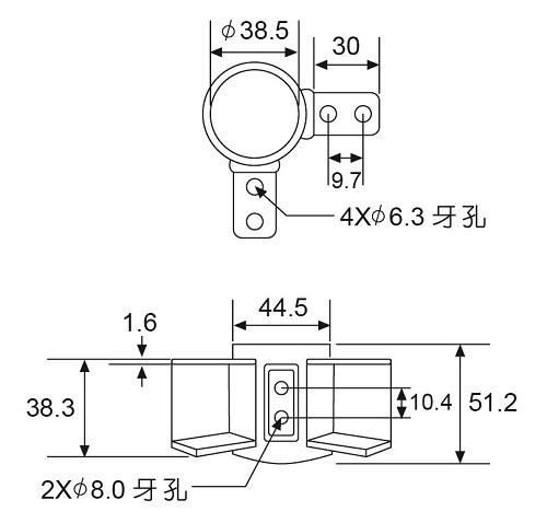 E06  CROSS BRACE CORNTER FITTINGS