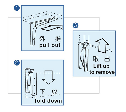 E09  DROP SHELF BRACKETS