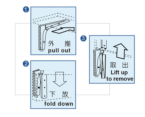 E10  DROP SHELF BRACKETS