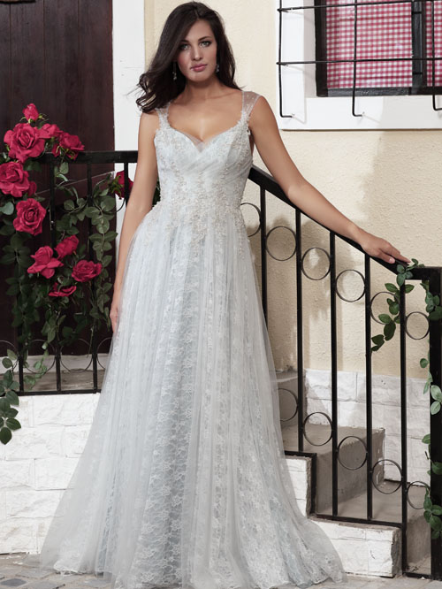3273 A LINE SWEETHEART NECKLINE SLEEVELESS