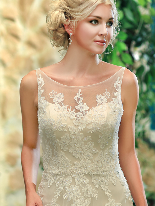 3297 A LINE SABRINA NECKLINE SLEEVELESS