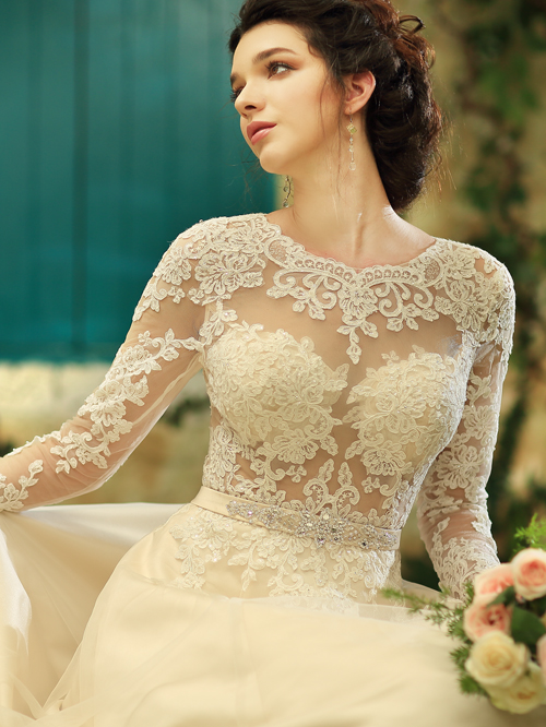 3299 A LINE BATEAU NECKLINE LONG SLEEVE