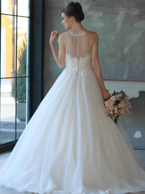 3312 FULL JEWEL NECKLINE CAP SLEEVE