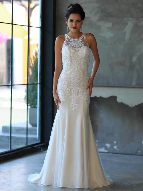 3313 TRUMPET SABRINA NECKLINE SLEEVELESS