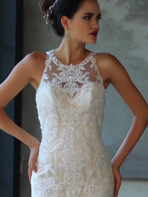 3313 TRUMPET SABRINA NECKLINE SLEEVELESS