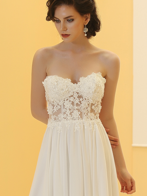 3317 A LINE SWEETHEART NECKLINE SLEEVELESS