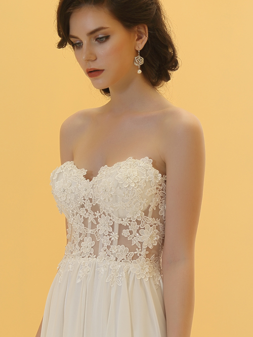 3317 A LINE SWEETHEART NECKLINE SLEEVELESS