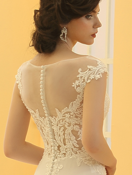3318 A LINE OFF THE SHOULDER NECKLINE SHORT SLEEVE