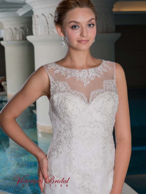 8272 MERMAID SABRINA SLEEVELESS OR LONG SLEEVE
