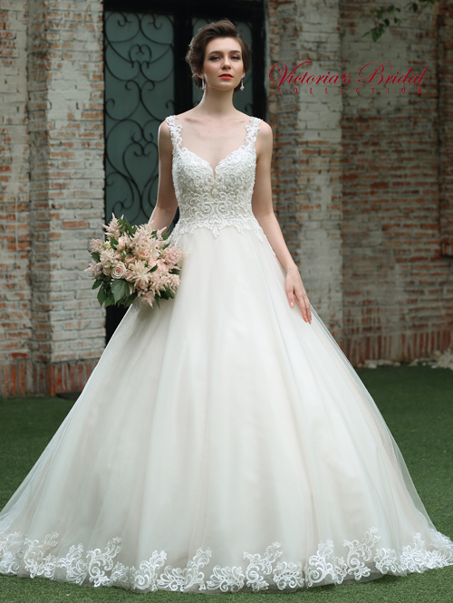 8325 FULL A-LINE SWEETHEART NECKLINE SLEEVELESS