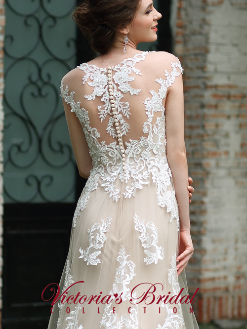 8328 A LINE SABRINA NECKLINE CAP SLEEVE