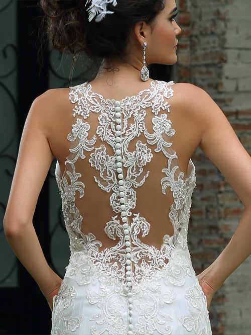 8332 TRUMPET JEWEL NECKLINE SLEEVELESS