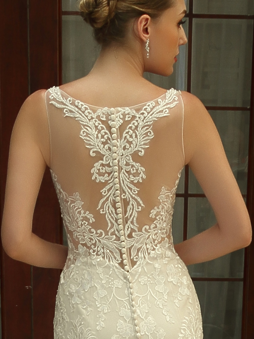 8346 TRUMPET SWEETHEART NECKLINE SLEEVELESS