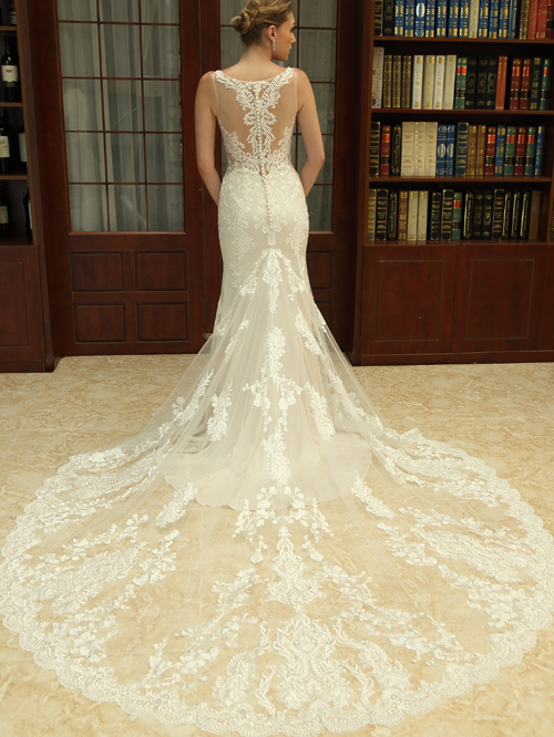 8346 TRUMPET SWEETHEART NECKLINE SLEEVELESS