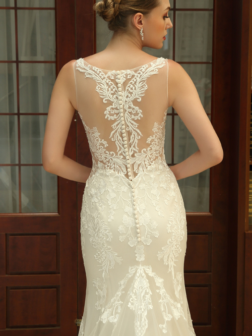 8346 TRUMPET SWEETHEART NECKLINE SLEEVELESS