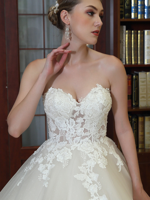 8349 Strapless ball gown