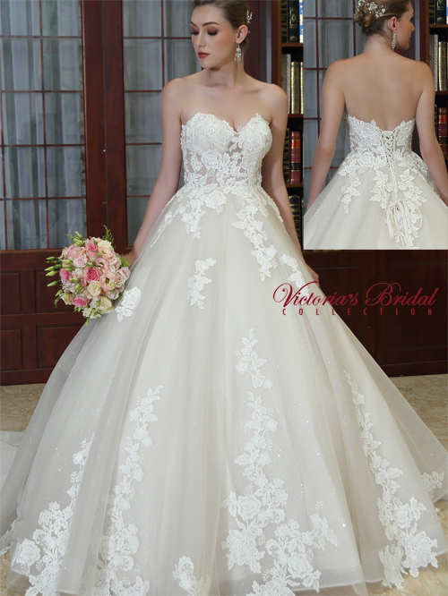 8349 Strapless ball gown