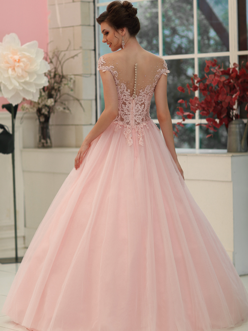 9962 FULL OFF SHOULDER NECKLINE CAP SLEEVE