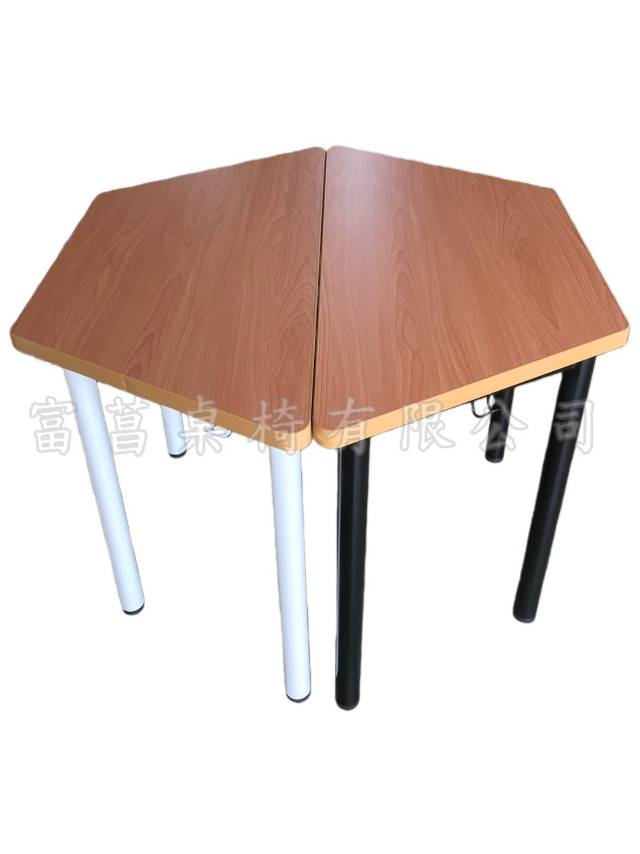 FC-T01- 2567-梯形桌/紅山毛櫸桌面(圓管腳)