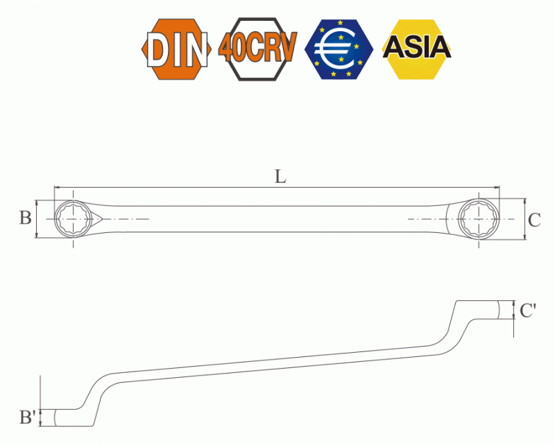 75° OFFSET RING WRENCH
