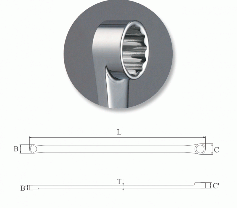 EXTRA LONG DOUBLE RING WRENCH