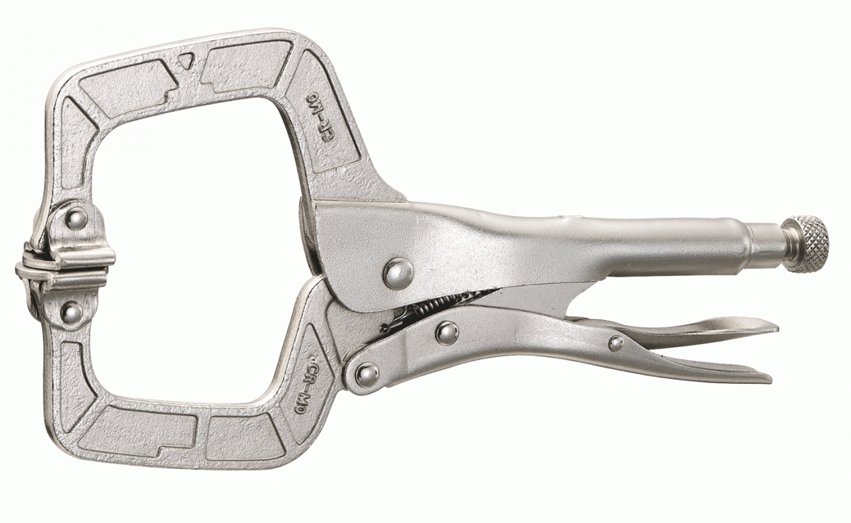 11" LOCKING C-CLAMP WITH SWIVEL PADS