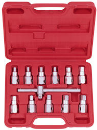 12PCS DRAIN PLUG KEY & 3/8" T-BAR