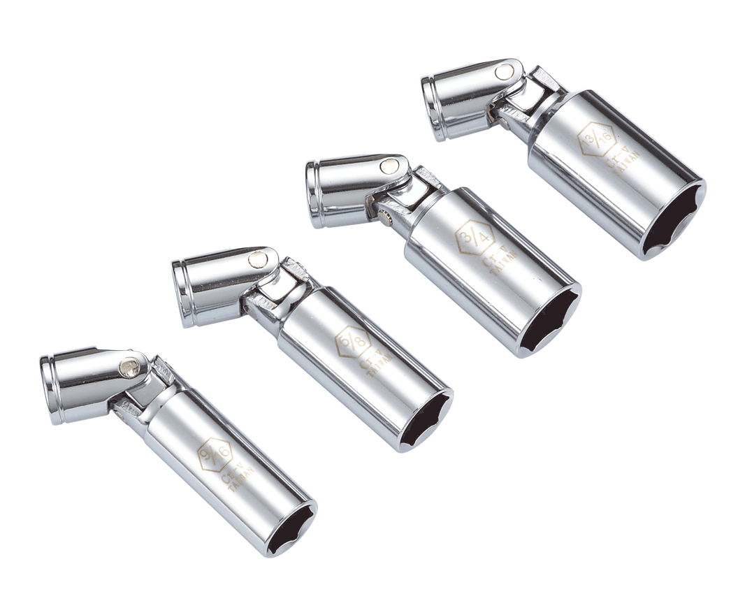4PCS 3/8" DR. UNIVERSAL SPARK PLUG SOCKET SET