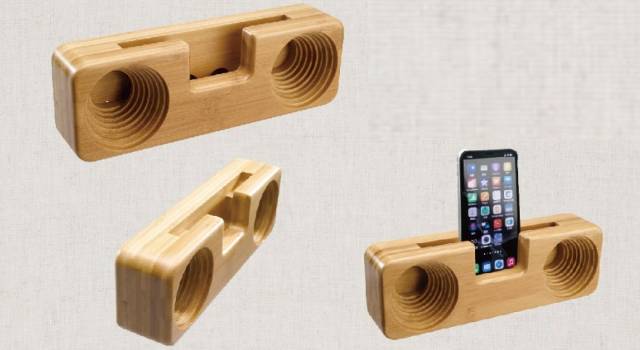 手工竹製手機擴音箱