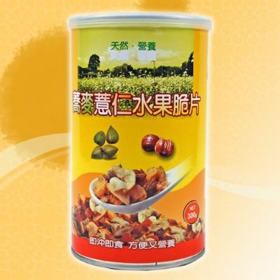 【二林鎮農會】蕎麥薏仁水果脆片 (300g/罐)