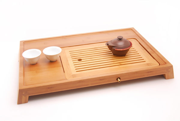 內四方竹茶盤 (可排水)