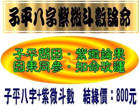 子平八字+紫微斗數（30分鐘）